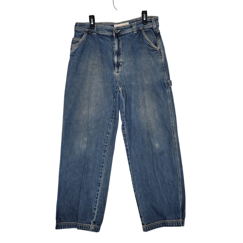 Timberland Carpenter Jeans Mens 35x30.5 (34) Blue Baggy Denim Y2k Hip Hop VTG